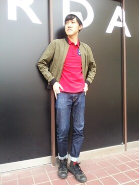 GIORDANOサンステ福山店さん（メンズ・175cm）の冬コーディネート