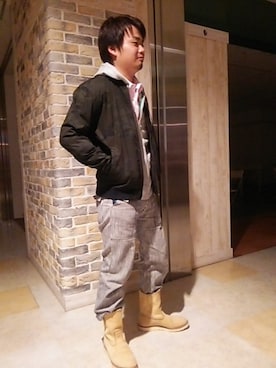 GIORDANOサンステ福山店さん（メンズ・172cm）の春コーディネート