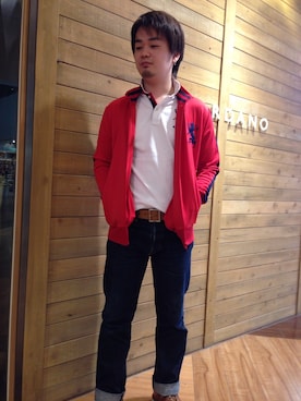 「GIORDANO（ジョルダーノ）のアイテム」を使った、GIORDANOサンステ福山店さん（メンズ・172cm）の春コーディネート