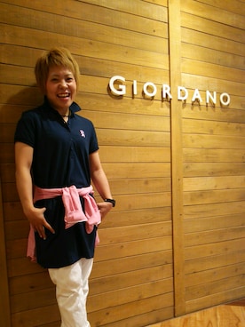 「GIORDANO（ジョルダーノ）のアイテム」を使った、GIORDANOサンステ福山店さん（レディース・155cm）の夏コーディネート