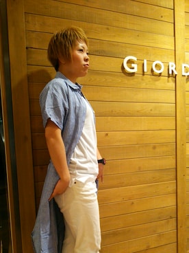「GIORDANO（ジョルダーノ）のアイテム」を使った、GIORDANOサンステ福山店さん（レディース・155cm）の夏コーディネート