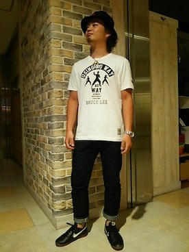 「GIORDANO（ジョルダーノ）のアイテム」を使った、GIORDANOサンステ福山店さん（メンズ・172cm）の夏コーディネート