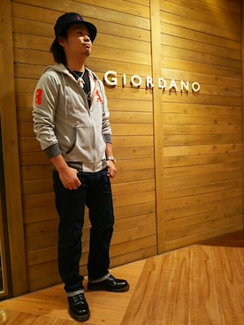 「リーバイス」｜GIORDANOサンステ福山店さん（メンズ・172cm）の夏コーディネート