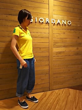 「GIORDANO」｜GIORDANOサンステ福山店さん（レディース・153cm）の夏コーディネート