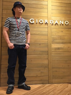 「GIORDANO」｜GIORDANOサンステ福山店さん（メンズ・170cm）の夏コーディネート