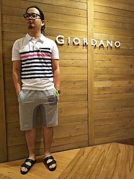 「GIORDANO」｜GIORDANOサンステ福山店さん（メンズ・170cm）の夏コーディネート