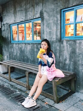 「HYPE（ハイプ）のアイテム（バッグ）」を使った、陳昱華さん（レディース・150cm）の秋コーディネート