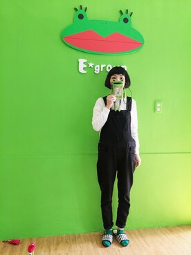 「insight（インサイト）のアイテム（オールインワン・サロペット）」を使った、Eさん（レディース・155cm）の春コーディネート