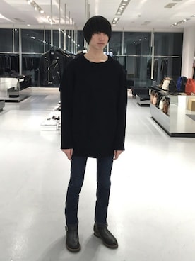 リチウムオム　3GG WIDE BORDER CREW NECK KNIT 50 リチウムオム3GG WIDE BORDER CREW NECK KNIT 50
