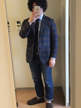 「ISAIA（イザイア）のアイテム」を使った、よしべーさん（メンズ・173cm）の秋コーディネート