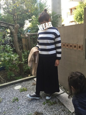 「haco!（ハコ）のアイテム（ステンカラーコート）」を使った、Jun*さん（レディース・157cm）の秋コーディネート