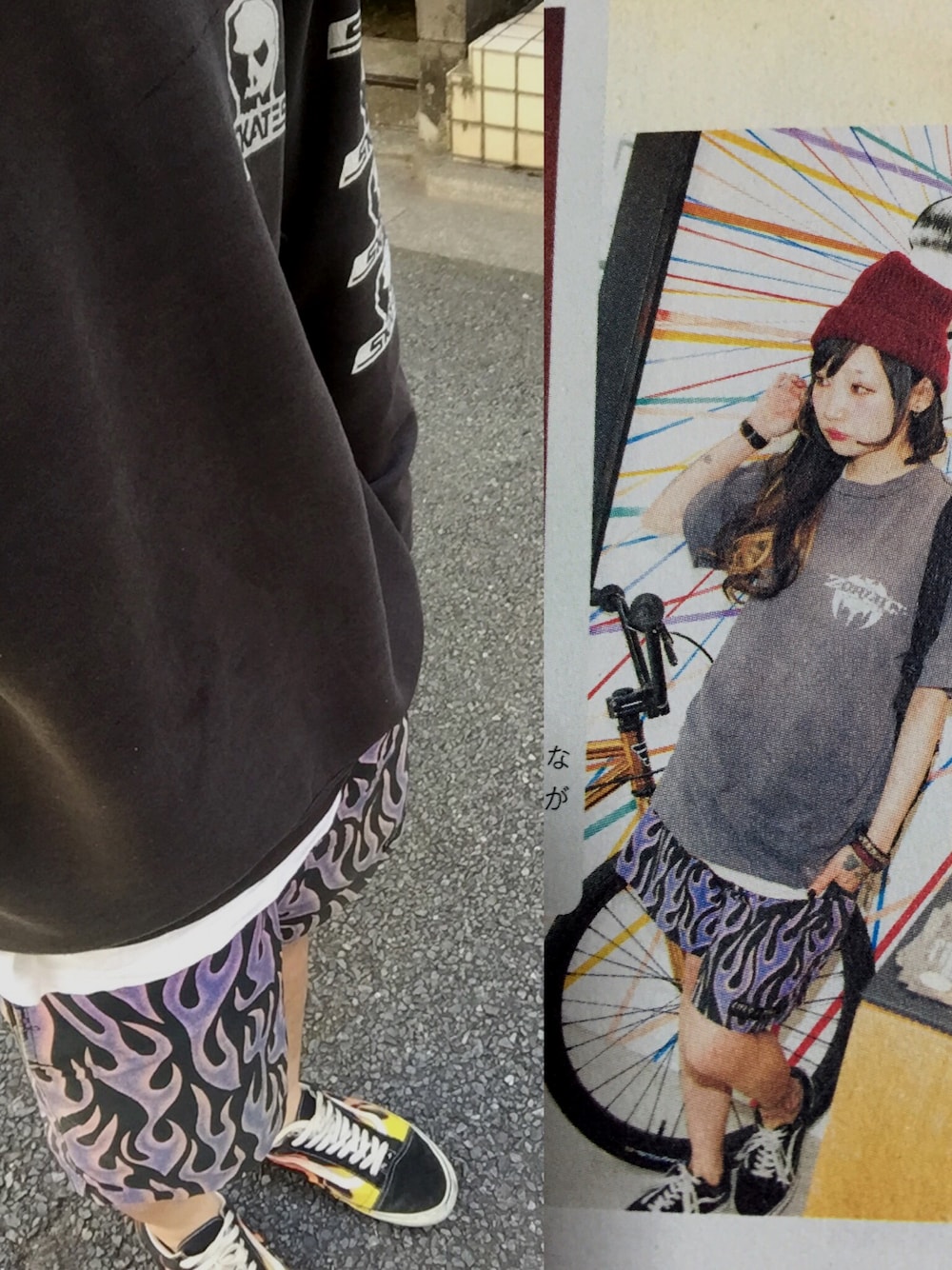 「AYAMO、あやもちゃん、life's a beach、SKULLSKATES、oldskate、オールドスケート、下北沢、スカルスケーツ」｜「LIFE'S A BEACHのアイテム（その他パンツ、ブルー系）」を使った、セイラパンクスさん（メンズ・175cm）の春コーディネートの1枚目の写真