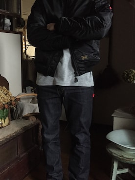 「WTAPS（ダブルタップス）のアイテム（ブルゾン）」を使った、popoverさん（メンズ・172cm）の春コーディネート