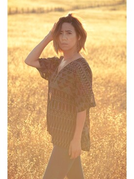 「Target（ターゲット）のアイテム（アクセサリー）」を使った、emmadeeneさん（レディース・163cm）の夏コーディネート