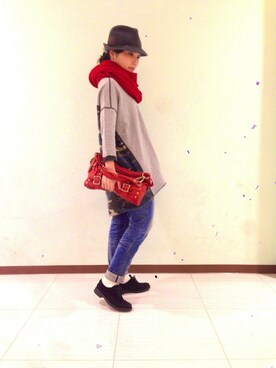 「TYPE BLUE（タイプブルー）のアイテム（パンツ）」を使った、eriさん（レディース・153cm）の秋コーディネート