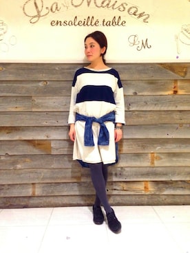 「TYPE BLUE（タイプブルー）のアイテム（シャツ/ブラウス）」を使った、eriさん（レディース・153cm）の春コーディネート