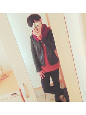 「EDWIN（エドウィン）のアイテム（モカシン/デッキシューズ）」を使った、ひびさん（メンズ・170cm）の秋コーディネート