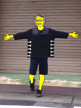 「Gauntlets（ガントレッツ）のアイテム」を使った、TAKEさん（メンズ・170cm）の夏コーディネート