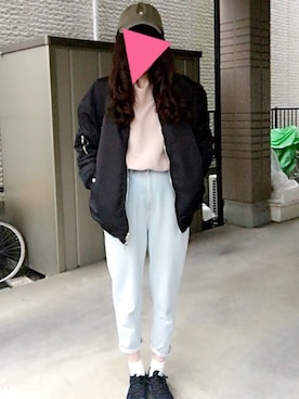 「ピンクニット」｜manamiさん（レディース・161cm）の冬コーディネート