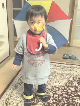 「D.fesense（ディーフェセンス）のアイテム（パンツ）」を使った、me-☆i-さん（キッズ・70cm）の春コーディネート