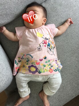 「combimini（コンビミニ）のアイテム（レッグウェア）」を使った、me-☆i-さん（キッズ・60cm）の春コーディネート