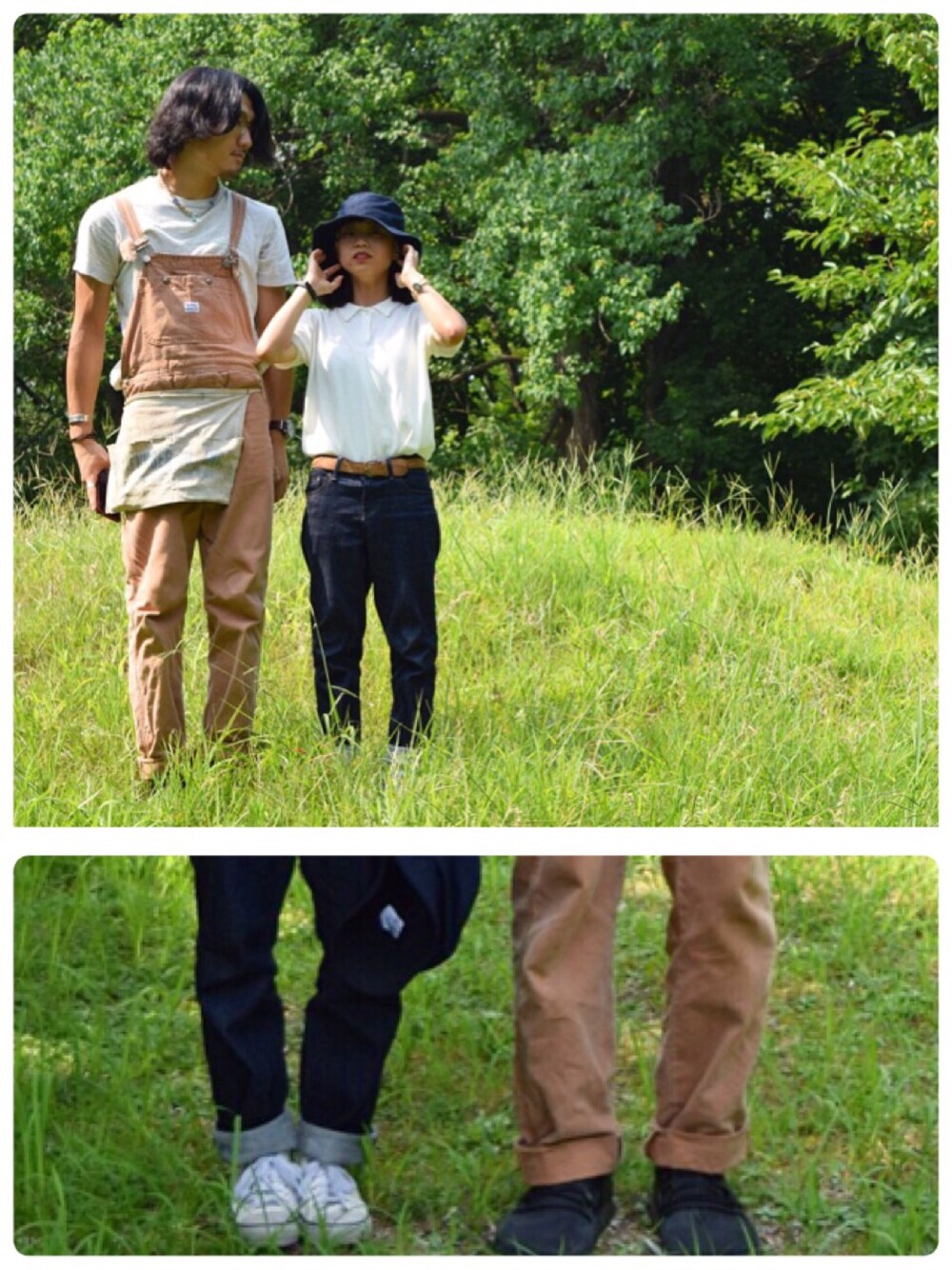 「散歩、うごきやすい」｜「UNIQLOのアイテム（デニムパンツ、ブルー系）」を使った、ヒラマツワカバさん（レディース・145cm）の夏コーディネートの1枚目の写真