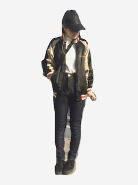 「FIG&VIPER（フィグアンドバイパー）のアイテム（キャップ）」を使った、akaryさん（レディース・151cm）の冬コーディネート