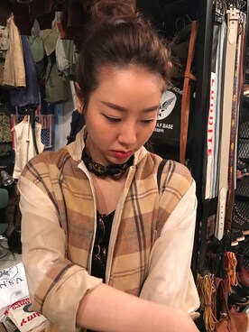 「アイテム（ピーコート、ゴールド系）」を使った、danielle さん（レディース・164cm）の秋コーディネート