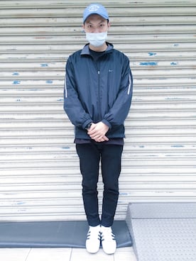 「LACOSTE」｜「アイテム（スタジャン）」を使った、Denzel Chengさん（メンズ・172cm）の春コーディネート
