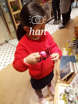 「K（陶芸）（ケイ）のアイテム」を使った、honeyhanさん（キッズ・125cm）の冬コーディネート