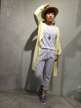 「AS KNOW AS PINKY（アズノゥアズピンキー）のアイテム（その他シューズ）」を使った、よしださん（レディース・158cm）の春コーディネート