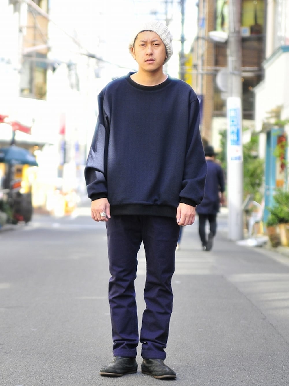 「ネイビー」｜「HEALTHのTrainer Jacket（その他トップス、ブルー系）」を使った、TsukasaKanamaruさん（メンズ・168cm）の冬コーディネートの1枚目の写真