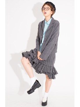 「tricot COMME des GARCONS（トリココムデギャルソン）のアイテム（テーラードジャケット）」を使った、PLAYFULさん（レディース・157cm）の夏コーディネート