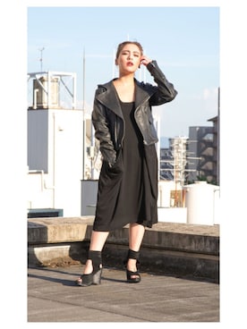 「Y's（ワイズ）のアイテム（ブルゾン）」を使った、PLAYFULさん（レディース・157cm）の秋コーディネート