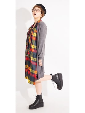 「tricot COMME des GARCONS（トリココムデギャルソン）のアイテム（ワンピース）」を使った、PLAYFULさん（レディース・157cm）の秋コーディネート