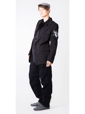 「Y’s for men（ワイズフォーメン）のアイテム（帽子）」を使った、PLAYFULさん（メンズ・183cm）の秋コーディネート