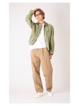 「JUNYA WATANABE MAN（ジュンヤワタナベマン）のアイテム（ミリタリージャケット）」を使った、PLAYFULさん（メンズ・183cm）の冬コーディネート