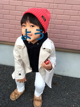 「Lee（リー）のアイテム（その他パンツ）」を使った、ようなつさん（キッズ・110cm）の冬コーディネート