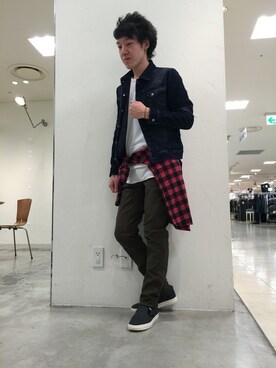 「MK MICHEL KLEIN HOMME （エムケーミッシェルクランオム）のアイテム（ジャケット/アウター）」を使った、ryuuya_tさん（メンズ・172cm）の秋コーディネート
