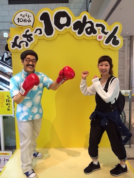 「腰巻きスタイル」｜「アイテム（サロペット/オーバーオール）」を使った、＊mana＊さん（レディース・153cm）の春コーディネート