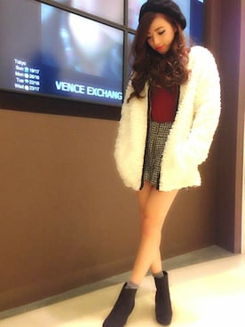 「VENCEEXCHANGE（ヴァンスエクスチェンジ）のアイテム（その他アウター）」を使った、chizuruさん（レディース・156cm）の秋コーディネート