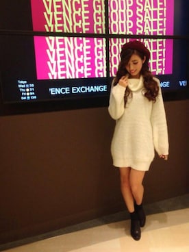 「アイテム（ハンチング/ベレー帽、レッド系）」を使った、chizuruさん（レディース・156cm）の冬コーディネート