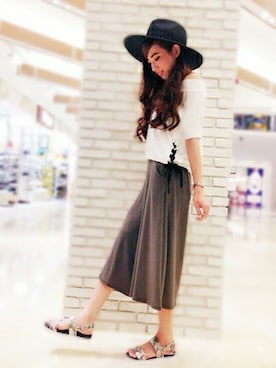 「ガウチョパンツ」｜chizuruさん（レディース・156cm）の夏コーディネート