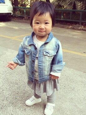 「next（next）のアイテム（ダウンジャケット/コート）」を使った、EvaBabyさん（キッズ・80cm）の秋コーディネート