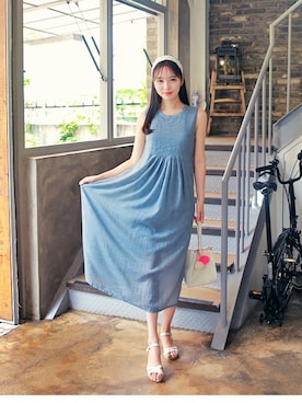 「HOTPING（ホッピン）のアイテム（バッグ）」を使った、HOTPINGさん（レディース・163cm）の夏コーディネート