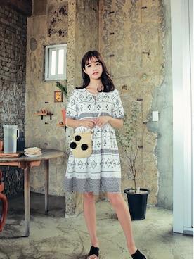 「HOTPING（ホッピン）のアイテム（シューズ）」を使った、HOTPINGさん（レディース・163cm）の夏コーディネート