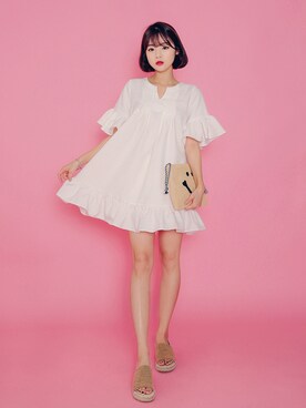 「hotping」｜「アイテム（アクセサリー）」を使った、HOTPINGさん（レディース・163cm）の夏コーディネート