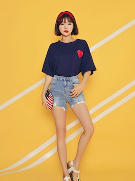 「HOTPING（ホッピン）のアイテム（シューズ）」を使った、HOTPINGさん（レディース・163cm）の夏コーディネート