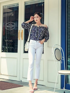 「HOTPING（ホッピン）のアイテム（シューズ）」を使った、HOTPINGさん（レディース・163cm）の夏コーディネート