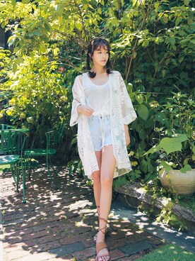 「HOTPING（ホッピン）のアイテム（その他アウター）」を使った、HOTPINGさん（レディース・163cm）の夏コーディネート